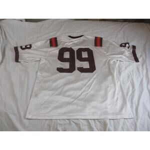 Nike White Cleveland Browns football jersey brown & orange stripes XL